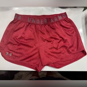 Under Armour Red Athletic Shorts Lightweight Performance